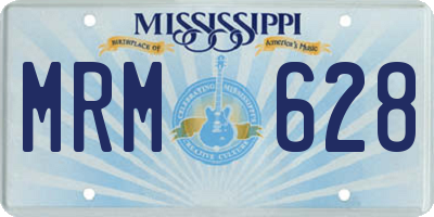 MS license plate MRM628