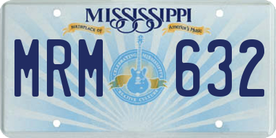 MS license plate MRM632