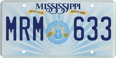 MS license plate MRM633