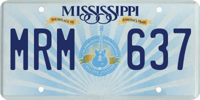 MS license plate MRM637