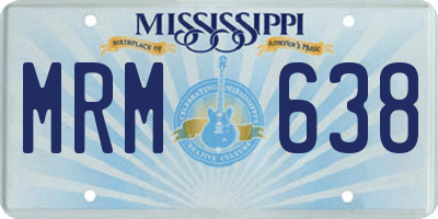 MS license plate MRM638