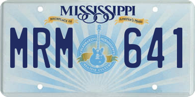 MS license plate MRM641