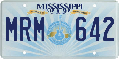 MS license plate MRM642
