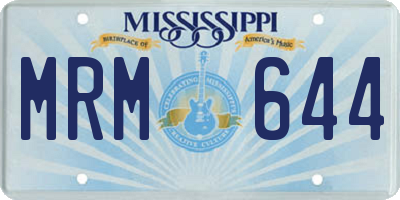 MS license plate MRM644