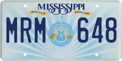 MS license plate MRM648