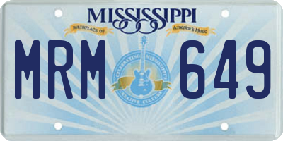 MS license plate MRM649