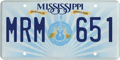 MS license plate MRM651