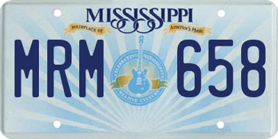 MS license plate MRM658