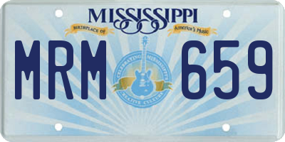 MS license plate MRM659
