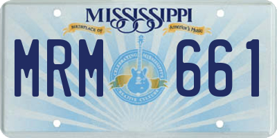 MS license plate MRM661