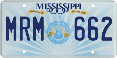 MS license plate MRM662