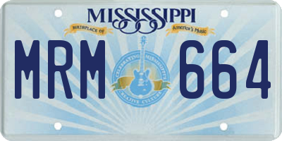 MS license plate MRM664