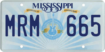 MS license plate MRM665