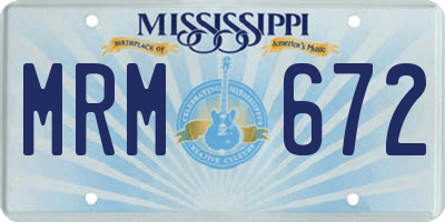 MS license plate MRM672