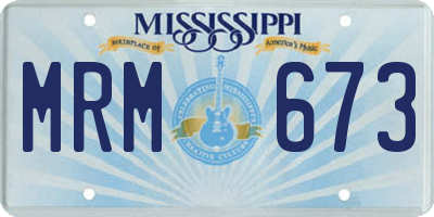 MS license plate MRM673