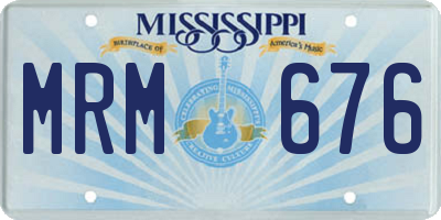 MS license plate MRM676