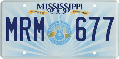 MS license plate MRM677