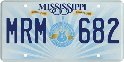 MS license plate MRM682