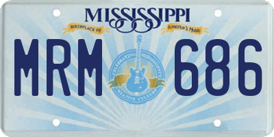 MS license plate MRM686