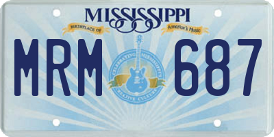 MS license plate MRM687
