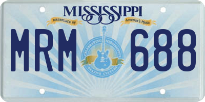 MS license plate MRM688