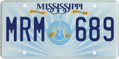 MS license plate MRM689