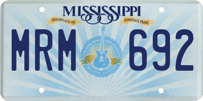 MS license plate MRM692