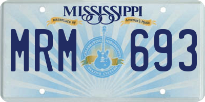 MS license plate MRM693