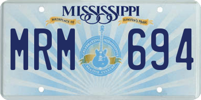MS license plate MRM694