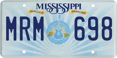 MS license plate MRM698