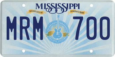 MS license plate MRM700