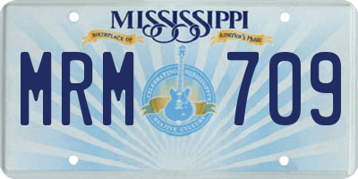 MS license plate MRM709