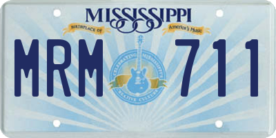 MS license plate MRM711