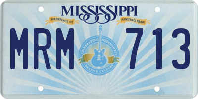 MS license plate MRM713