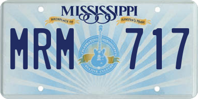 MS license plate MRM717