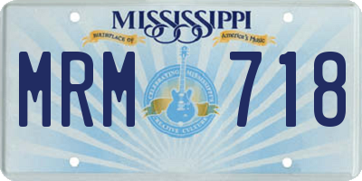 MS license plate MRM718