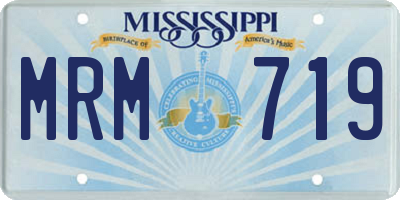 MS license plate MRM719