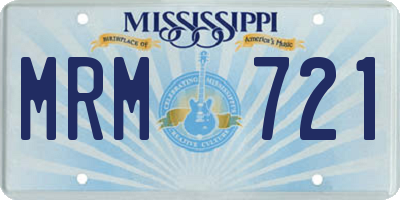 MS license plate MRM721