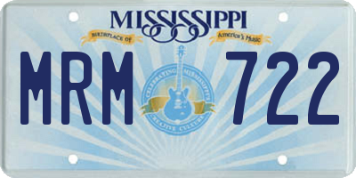 MS license plate MRM722