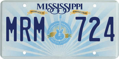 MS license plate MRM724