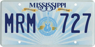 MS license plate MRM727
