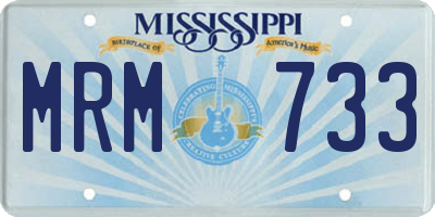 MS license plate MRM733
