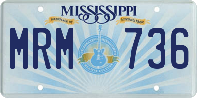MS license plate MRM736