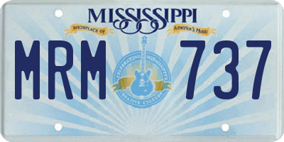 MS license plate MRM737