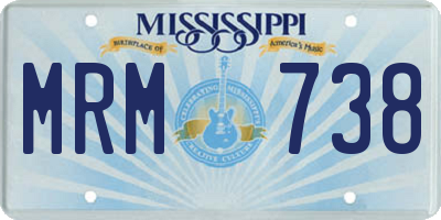 MS license plate MRM738