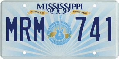 MS license plate MRM741