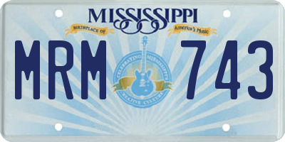 MS license plate MRM743