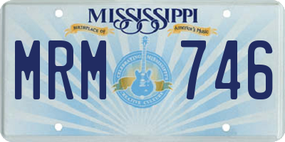 MS license plate MRM746