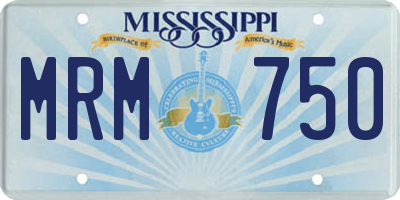 MS license plate MRM750