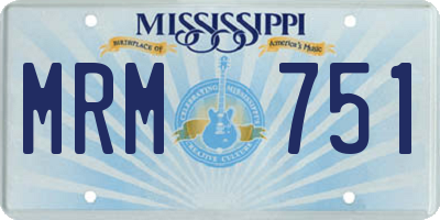 MS license plate MRM751